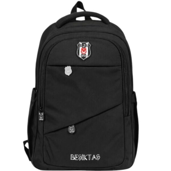 Beşiktaş Çapraz Cep Detaylı Siyah Sırt Çantası 26341