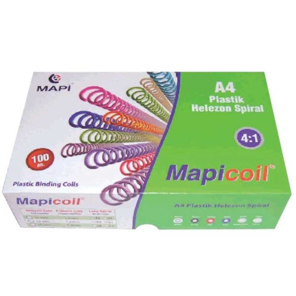 Mapi Spiral Plastik Helezon 4:1 8Mm Şeffaf 200 Adet 48 Lop 2350804