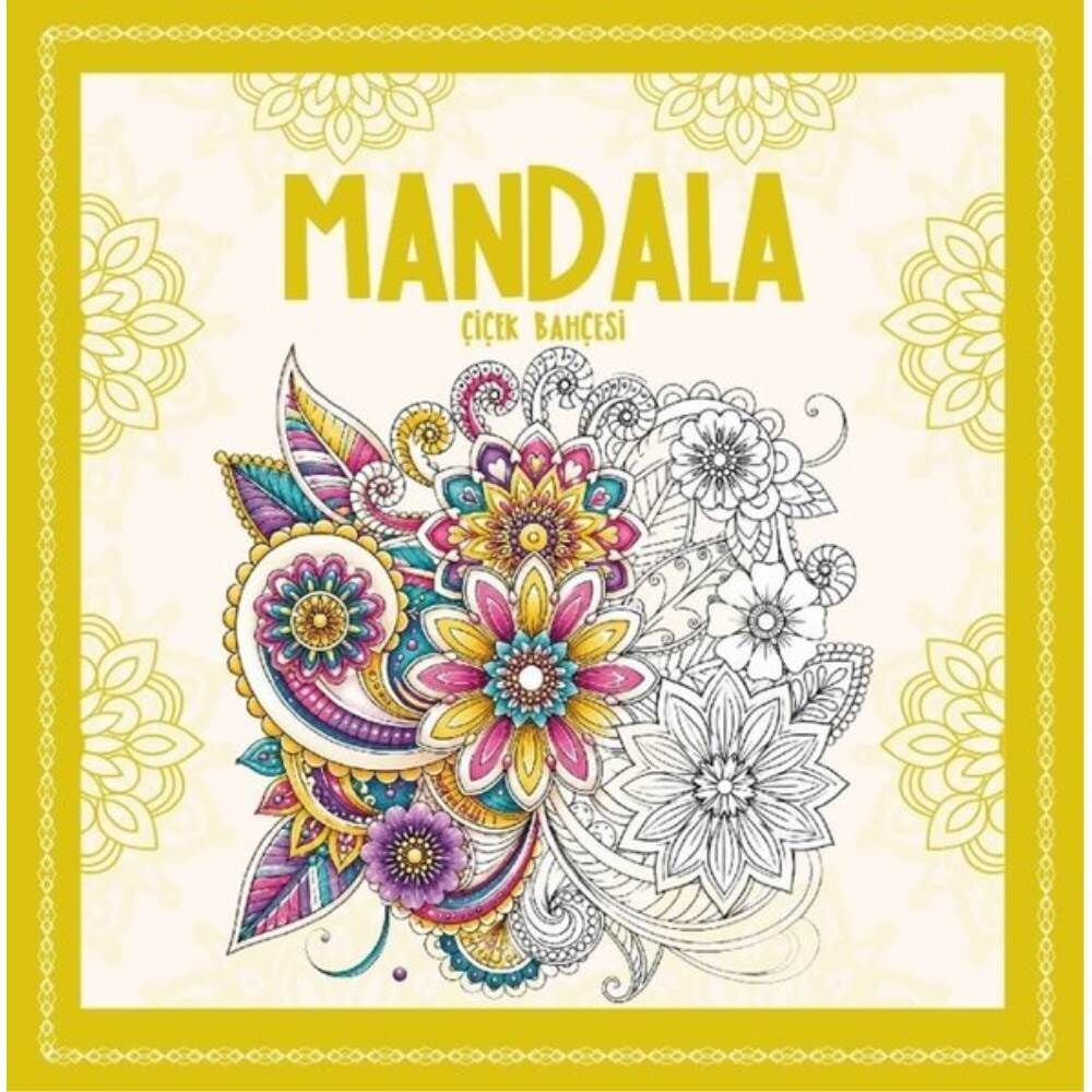 Yetişkinler İçin Boyama Mandala - Çiçek Bahçesi