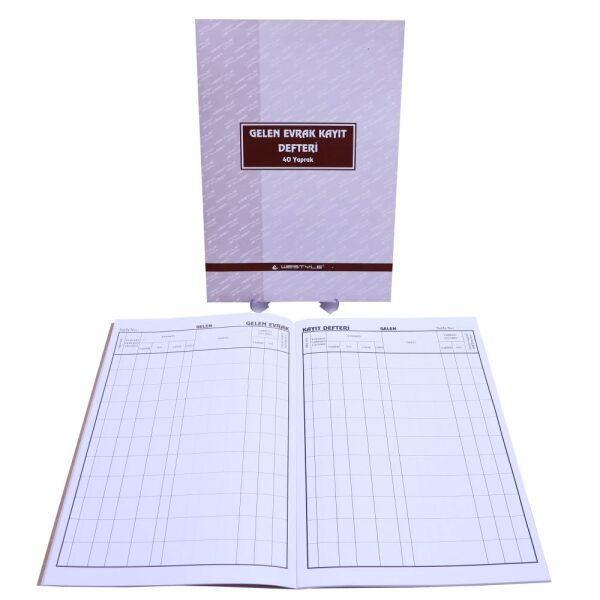 Özkan Gelen Evrak Kayıt Defteri 40 Yaprak M0913