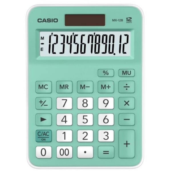 Casıo Hesap Makinesi Masaüstü Mx-12B-Gn 12 Hane Yeşil