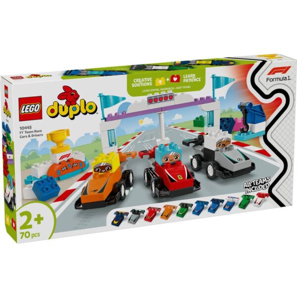 LEGO® DUPLO F1 Takımı Yarış Arabaları ve Sürücüler 10445
