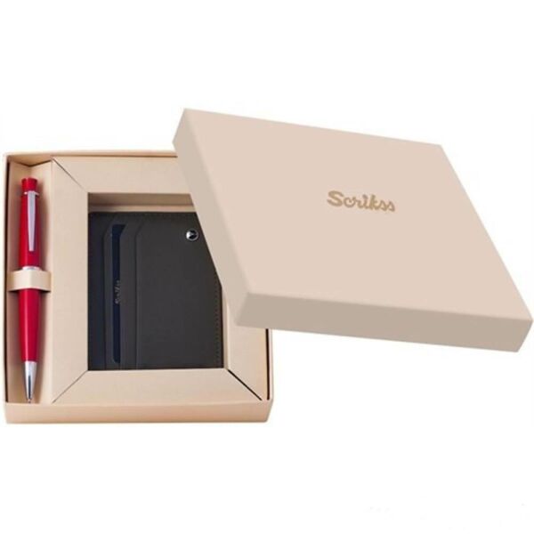 Scrikss Tükenmez Kalem + Kredi Kartlık 62 Kırmızı