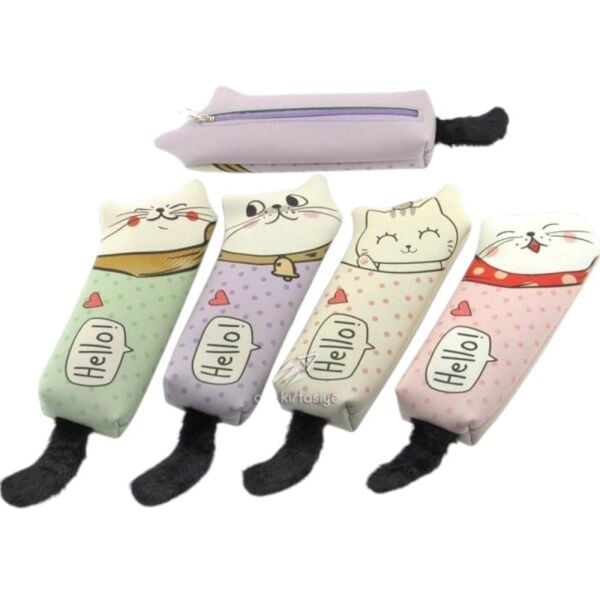 Taros 6696 Unick Color Silikon Hello Cat Kalem Çantası