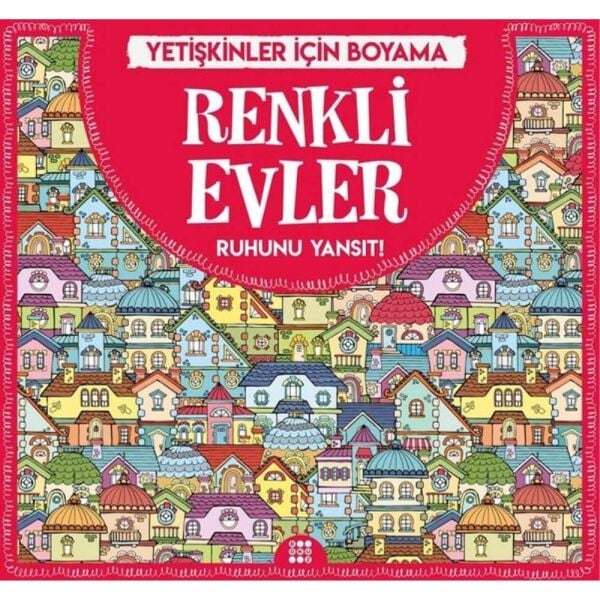 Yetişkinler İçin Boyama Mandala - Renkli Evler