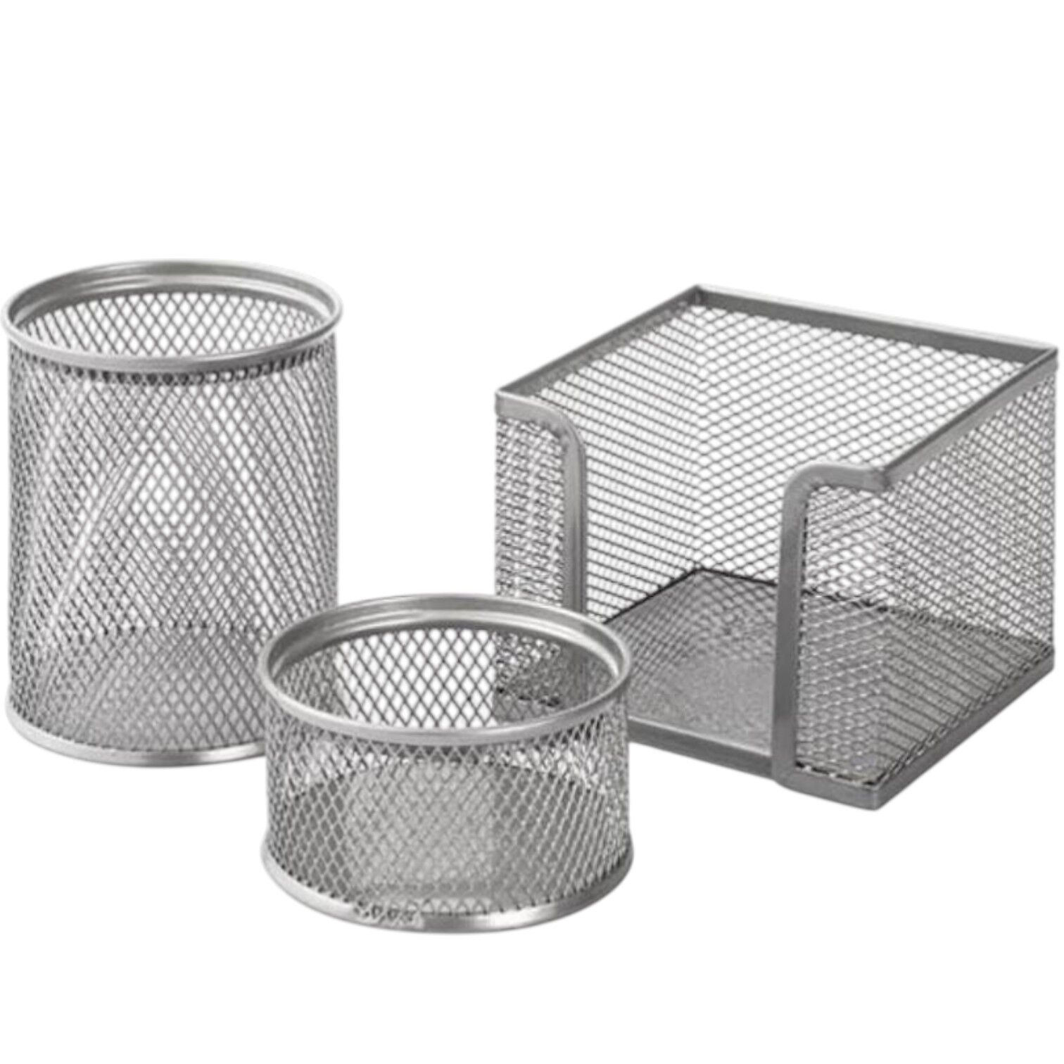 Globox Metal Fileli Masa Kalemlik Seti 3 lü Gri 6154