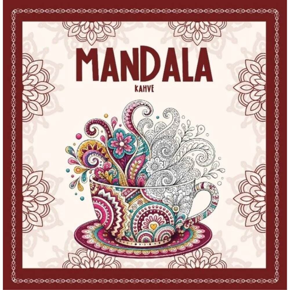 Yetişkinler İçin Boyama Mandala - Kahve