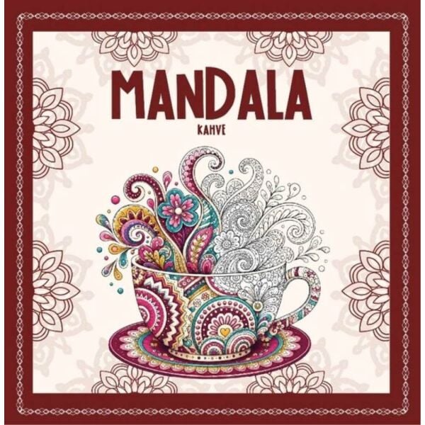 Yetişkinler İçin Boyama Mandala - Kahve