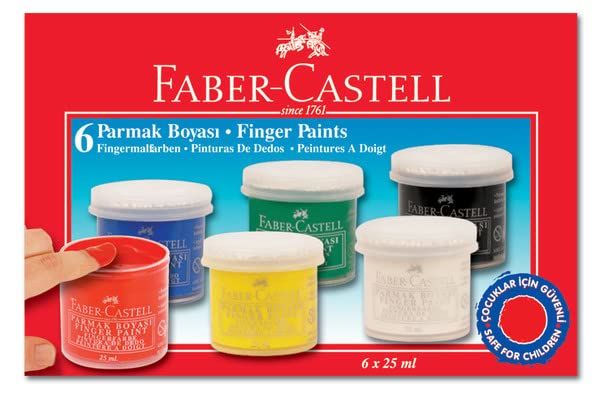 Faber Castell Parmak Boyası 6 Renk 25 ml Şişe 160402