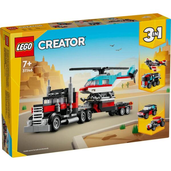 LEGO® Creator Helikopterli Açık Kasa Kamyon 31146