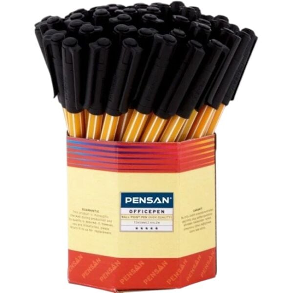 Pensan Office Pen 1010 1.0 mm 60'lı Siyah Tükenmez Kalem
