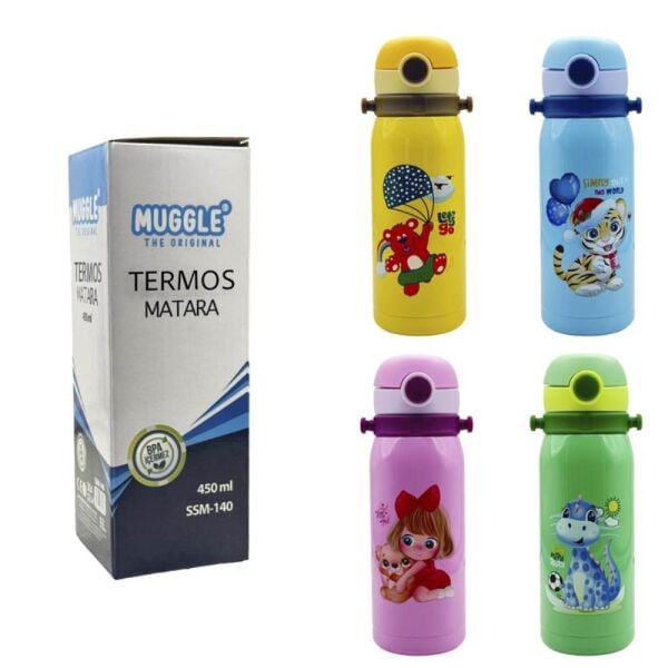 Muggle 450 ml Termos Çelik Matara SSM-140