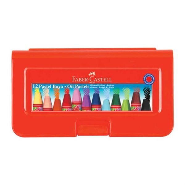 Faber Castell Pastel Boya 12 Renk Plastik Kutulu 125112