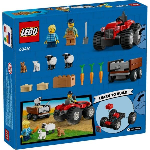 LEGO® City Römorklu Kırmızı Çiftlik Traktörü ve Koyun 60461