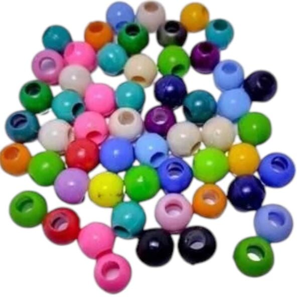Esmay Plastik 10 mm Yuvarlak Renkli Boncuk