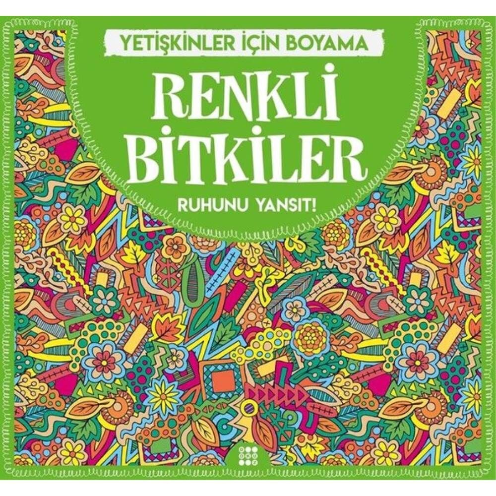 Yetişkinler İçin Boyama Mandala - Renkli Bitkiler