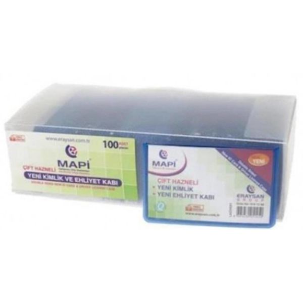 Mapi Kart Kabı Çift Hazneli Lacivert 100 Lü 9101262