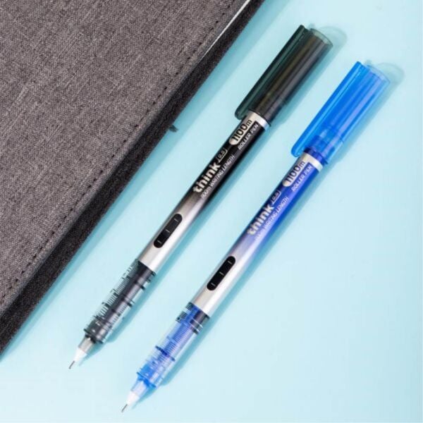 Deli Think Pen 0.5 mm Mavi İğne Uçlu Roller Kalem