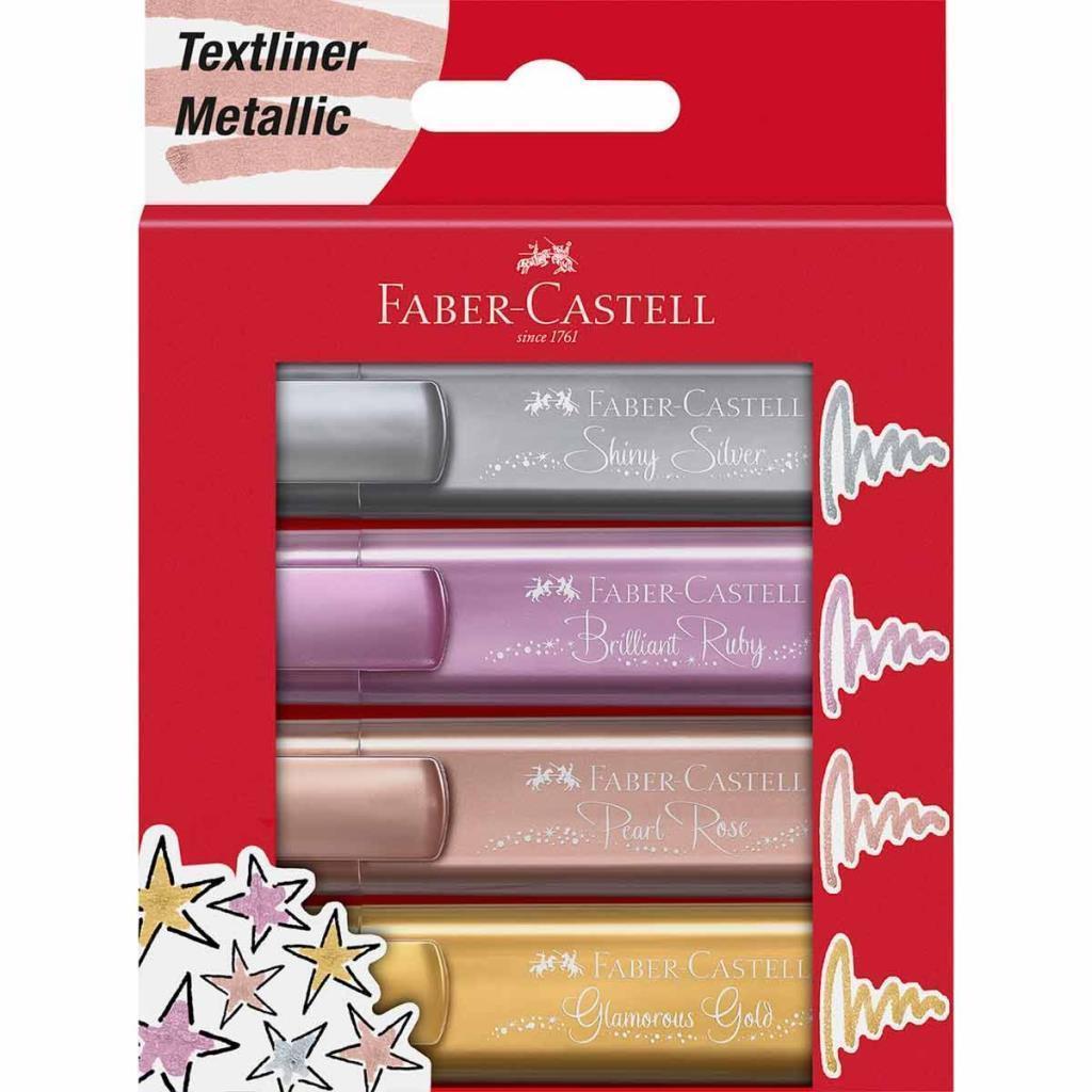 Faber Castell Metalik Fosforlu Kalem 4 Renk 122857