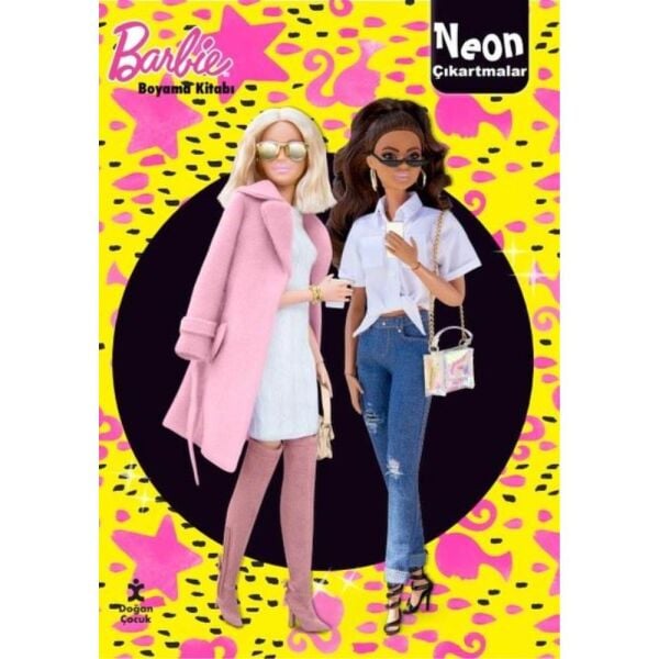 Barbie Neon Çıkartmalı Boyama Kitabı
