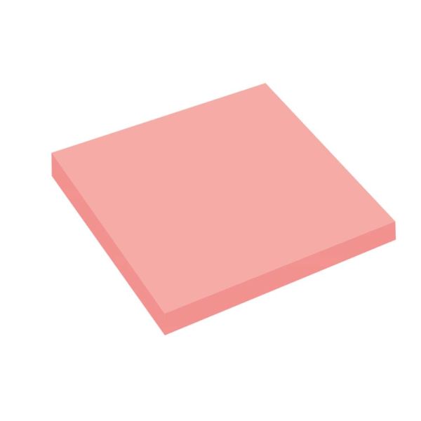 Kraf Yapışkanlı Not Kağıdı 76X76   50 Yp Şeffaf Pembe 7676Tr