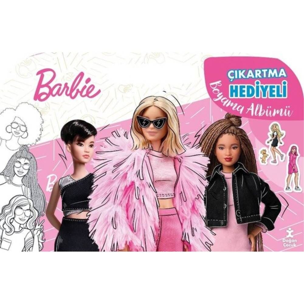 Barbie Çıkartma Hediyeli Boya Albümü