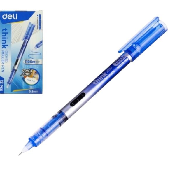 Deli Think Pen 0.5 mm Siyah İğne Uçlu Roller Kalem