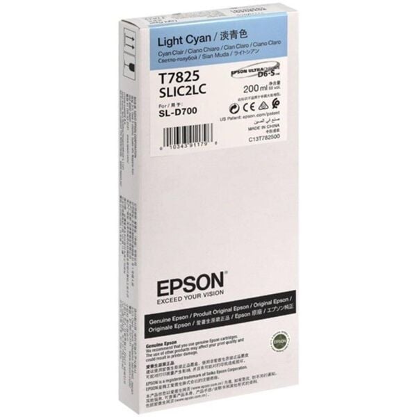 EPSON SURELAB SL-D700 LIGHT CYAN MÜREKKEP C13T78250N