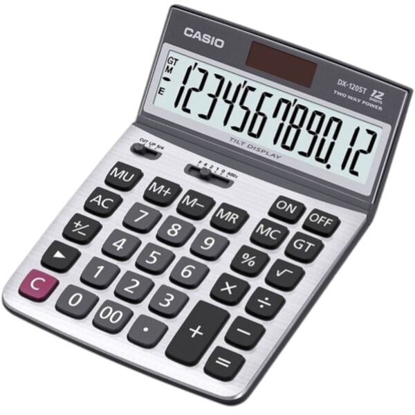 Casio DX-120ST 12 Hane Oynar Başlıklı Masa Üstü Hesap Makinesi