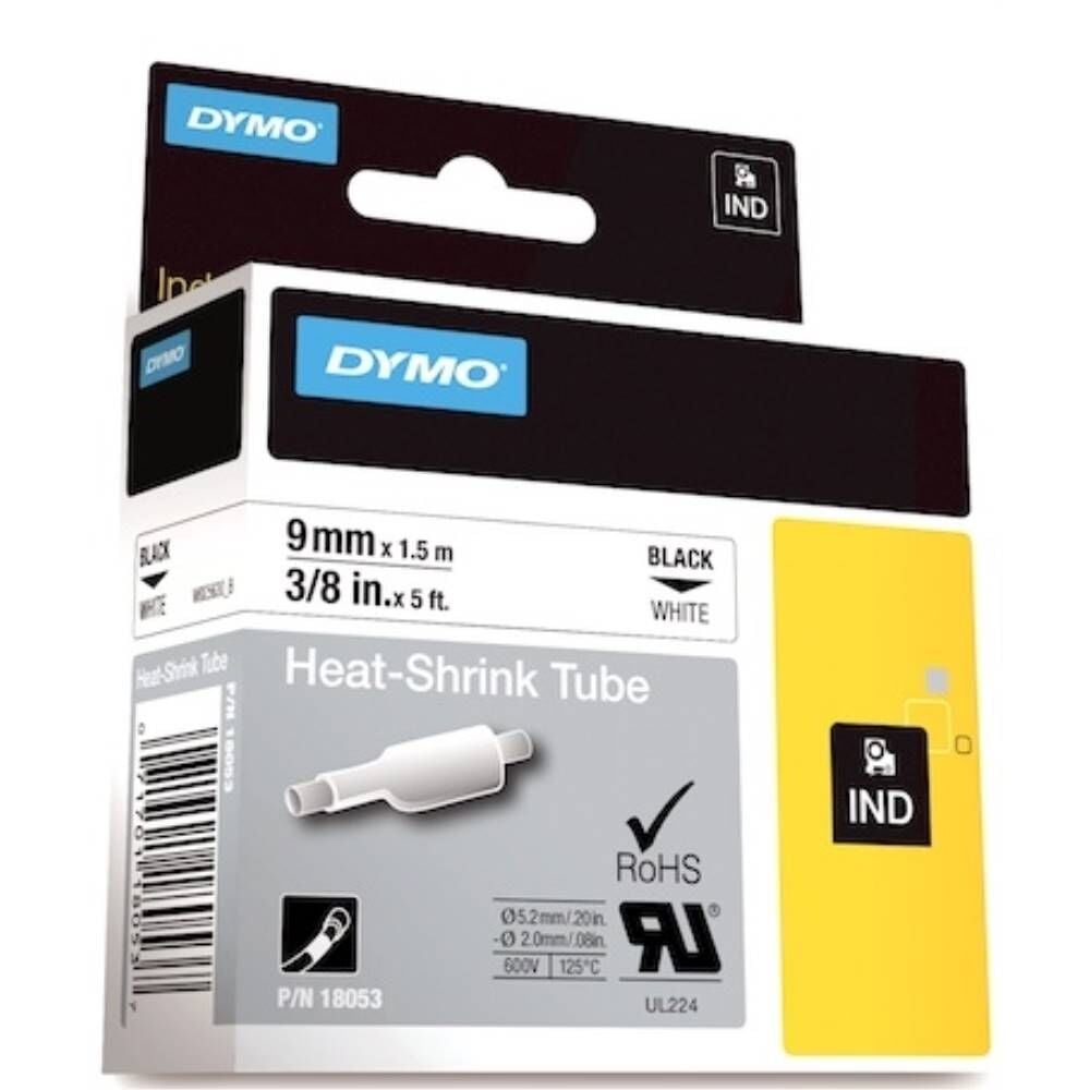 Dymo Şerit Rhinopro 9Mm X 1.5Mt Beyaz/Siyah 18053