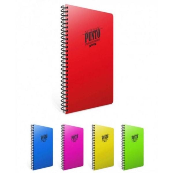 Punto A4 120 Yaprak Çizgili Plastik Kapak Spiralli Defter 6538