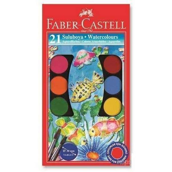 Faber Castell Sulu Boya 21 Renk Büyük 125021