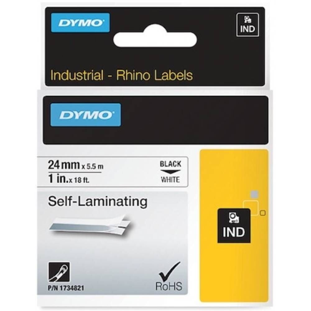 Dymo Şerit Rhinopro 24Mm X 5.5Mt Beyaz/Siyah 1734821