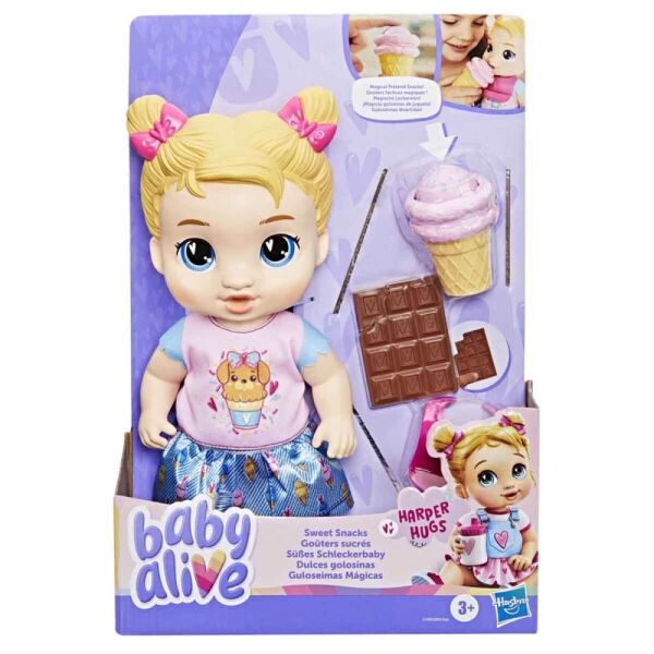 Baby Alive Tatlı Atıştırmalıklar Harper Sarılma Bebeği G1449