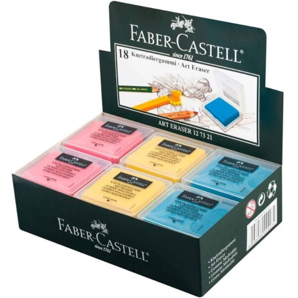 Faber Silgi Hamur Renkli Plastik Kutulu 127321