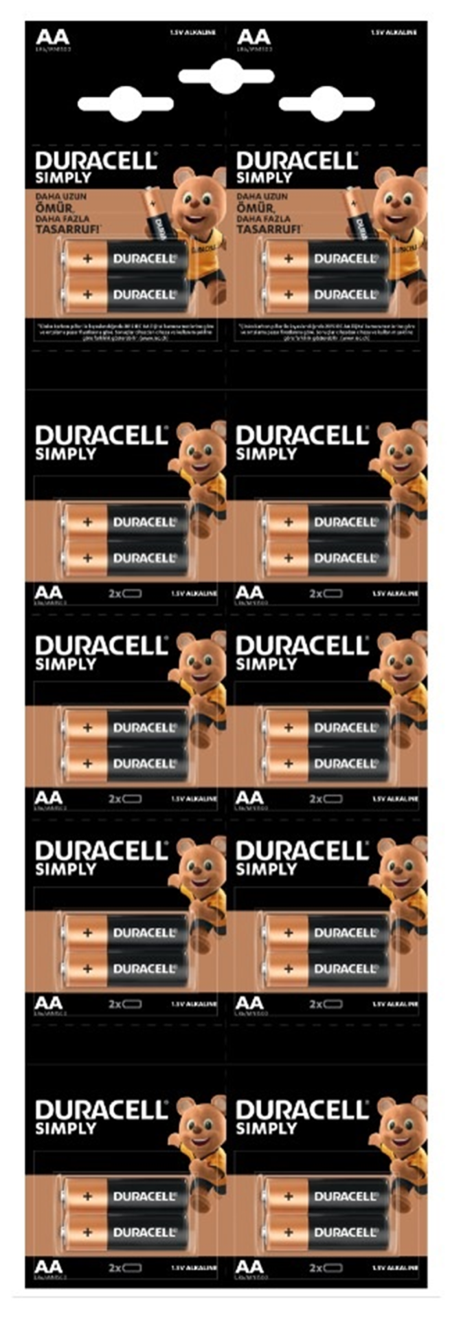 Duracell Kalem Pil AA 2 li