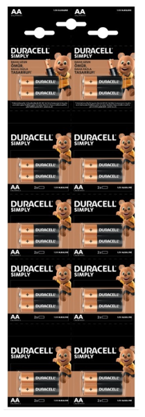 Duracell Kalem Pil AA 2 li