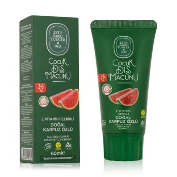 Eyüp Sabri Tuncer Doğal Karpuz Özlü 2-6 Yaş Çocuk Diş Macunu 60 ml