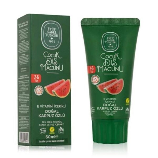 Eyüp Sabri Tuncer Doğal Karpuz Özlü 2-6 Yaş Çocuk Diş Macunu 60 ml