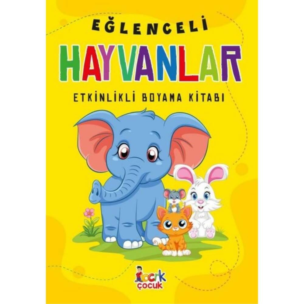 Eğlenceli Hayvanlar Etkinlikli Boyama Kitabı