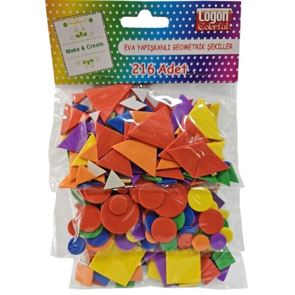 Logon Sticker Yapışkanlı Eva Geometrik Şekiller 4008