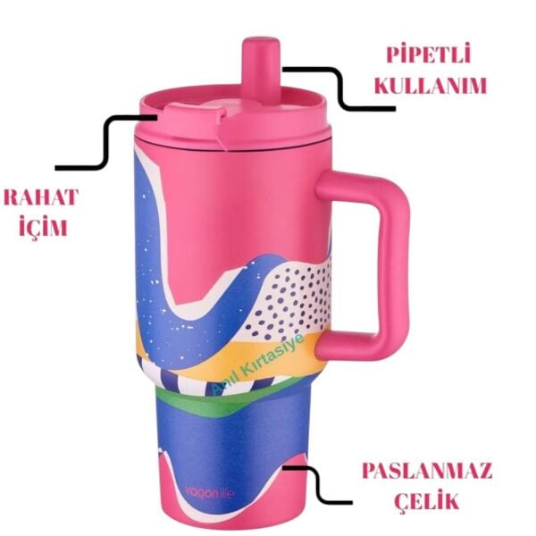 Vagonlife VGN8138 800 ml Mavi Çelik Termos Matara