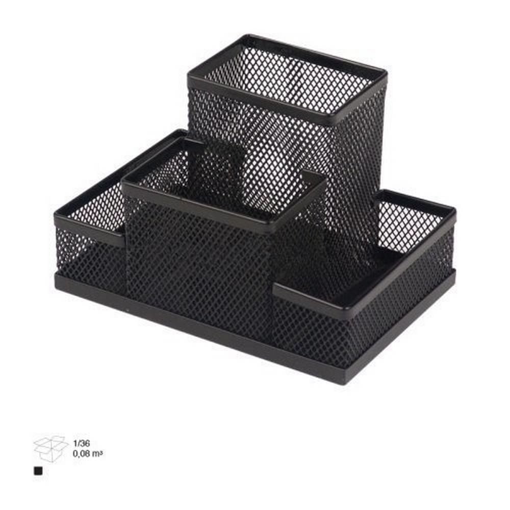3A Metal Perfore Organizer Masaüstü 4 Bölmeli Kalemlik 1236