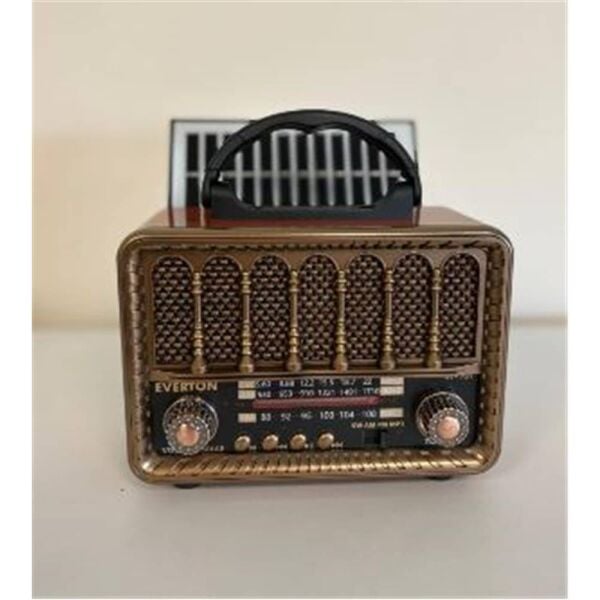 Everton RT-707 Bluetooth-USB-SD-FM Şarjlı  Nostaljik Radyo Solarlı Radyo