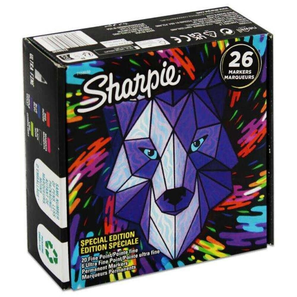 Sharpie Permanent Markör Kalem Fine Set 26 Renk Kurt 2158030