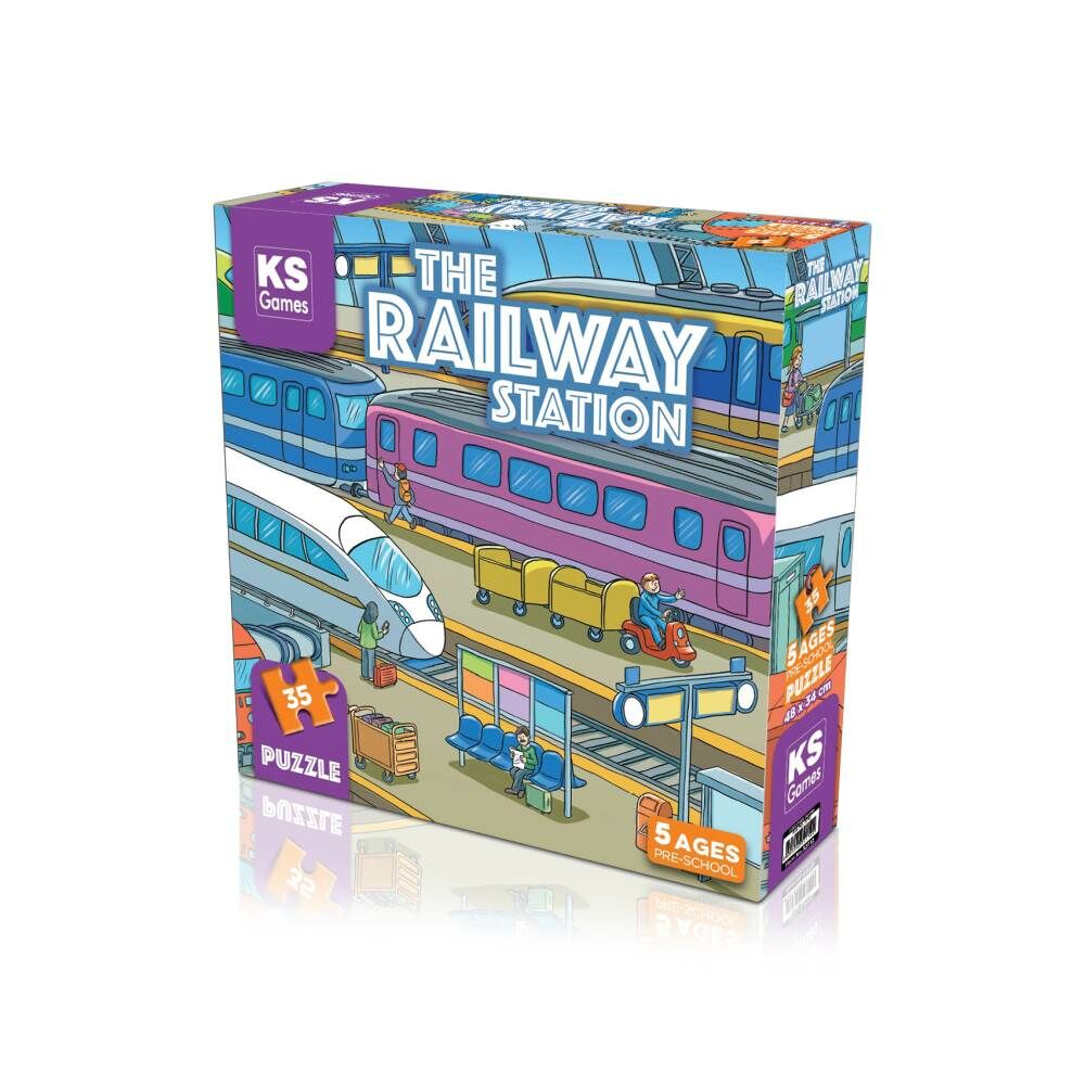 The Railway Station Pre School Jumbo Çocuk Puzzle 12 Parça 32712