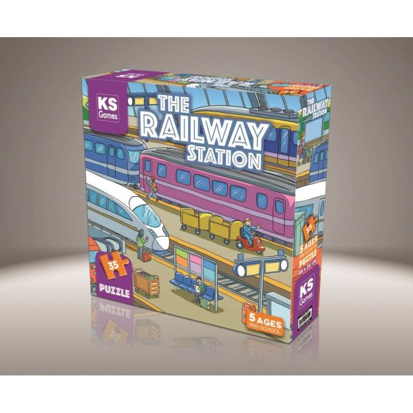 The Railway Station Pre School Jumbo Çocuk Puzzle 12 Parça 32712