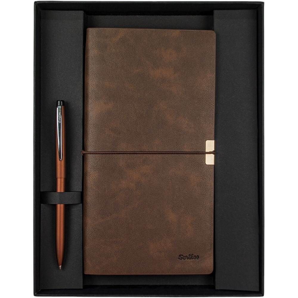 Scrikss Toledo Premium A5 Defter + F108 Bronz Tükenmez Kalem