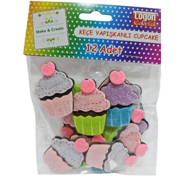 Logon Sticker Yapışkanlı Keçe Cupcake 4050