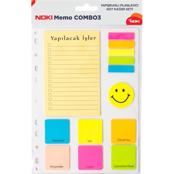 Noki Memo Combo Yapışkanlı Not Kağıdı 75x75 mm 12703